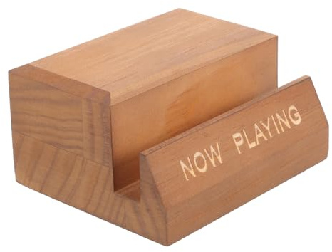 FUNOMOCYA Supporto per Dischi in Vinile in Legno Stabile e Portatile Espositore Album da Tavolo Compatto per Collezionisti Organizer Resistenti e