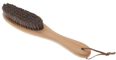 Alasum Rosshaarbürste für Pferde mit Holzgriff zur Sanften Reinigung und Entfernung von Staub und Schmutz vom Fell Ergonomisches Design für Einfache Anwendung