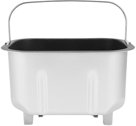 BAFOVY Secchio per Macchina del Pane, Secchio per Miscelare in Acciaio Inossidabile con Rivestimento Antiaderente, Design a Doppia Paletta per Panettieri Domestici e Professionali