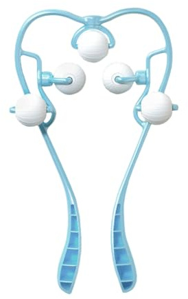 BELLIFFY Massaggiatore Cervicale Manuale 5 Palle Rigide in Tpr e Abs per Allentare Muscoli Contratti e Migliorare la Circolazione del Collo delle Spalle Portatile