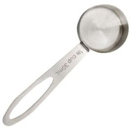 Zanthicia Misurino per caffè da bar, manico comodo, misurino in legno, latte in polvere e chicchi di caffè, pratico e sicuro per. per chicchi macinati, Maniglia inossidabile, 140x43mm