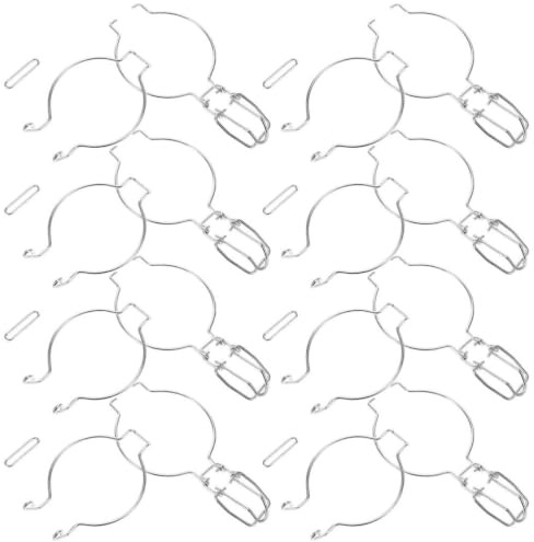 ADOCARN 12pcs Wide Mouth Jar Wire Hangers Metal Sealing Clip for Glass Jar Food Storage in Kitchen