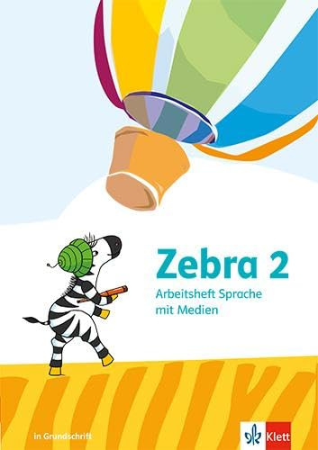 Zebra 2: Arbeitsheft Sprache in Grundschrift mit Medien Klasse 2 (Zebra. Ausgabe ab 2024)