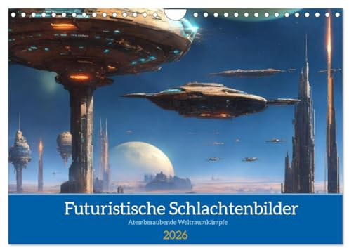 Futuristische Weltraumschlachten (Wandkalender 2026 DIN A4 quer), CALVENDO Monatskalender: Atemberaubende Bilder von futuristischen Schlachten (CALVENDO Wissenschaft)