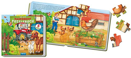 Puzzlebuch Auf dem Bauernhof: Mit fünf 9-teiligen Puzzles!