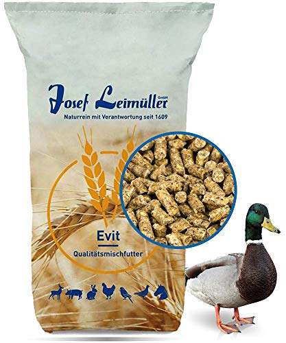 Leimüller Entenfutter Pellets Premiumqualität 5 kg - Vogelfutter für Ente, Gänse, Laufente - Gänsefutter 100% gentechnikfrei, gereinigt - Entenstarter & Kükenfutter