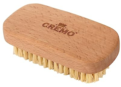 CREMO - Premium Beard Brush For Men | 100% Natural Sisal | Wood Handle To Shape & Style Facial Hair