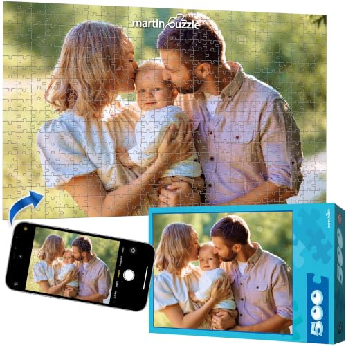 martinpuzzle Fotopuzzle 500 Teile 46×30cm Personalisiert | Eigenes Foto, 500 Teile, 46×30cm, 2mm Blaupappe, seidenmatter Laserdruck, Made in EU