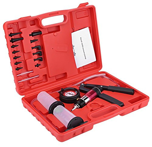 topolenashop Kit Pompa da Vuoto Manuale per SPURGO Freni Frizione Auto Moto Tester 2 VASETTI
