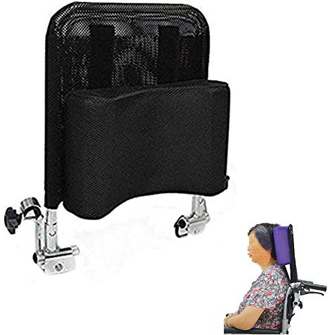 Appui-tête de fauteuil roulant, coussin de tête réglable pour coussin de fauteuil roulant,Black