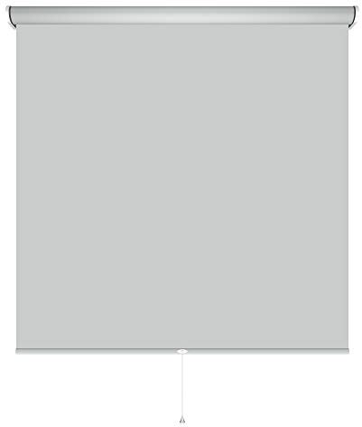 Rollo Springrollo Mittelzugrollo 14 Farben Breite 62 bis 202 cm Länge 180 cm Bedienung Mittelzug Stoff blickdicht lichtdurchlässig Fenster Sonnenschutz Blendschutz (142 x 180 cm / Hellgrau, Grau)