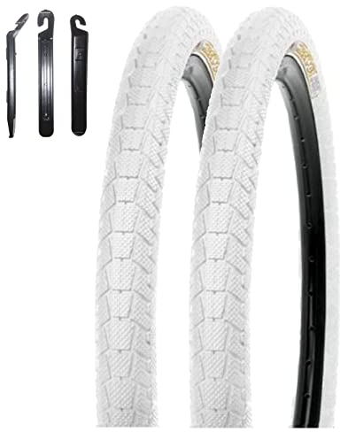 2 x Kenda K-907 Krackpot 20 BMX Fahrradreifen Fahrradmantel in Weiß 50-406 (20 x 1.95) inkl. 3 Reifenheber