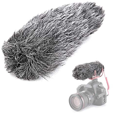 Mikrofon Windschutzscheibe pelzig, Pflanzenflusen pelzig Windschutz Schild Mikrofon Windschutzscheibe pelzig für ROD, VideoMic GO Mikrofon für Outdoor-Recorder