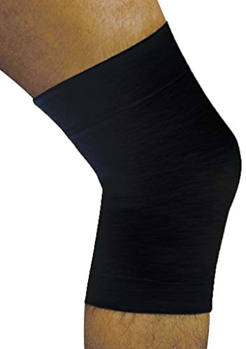 MANIFATTURA BERNINA Elan 2007 (Taglia 4) Ginocchiera Termica Tubolare in Lana Merino e Seta, Fascia Ginocchia in Lana e Seta 100% Made in Italy