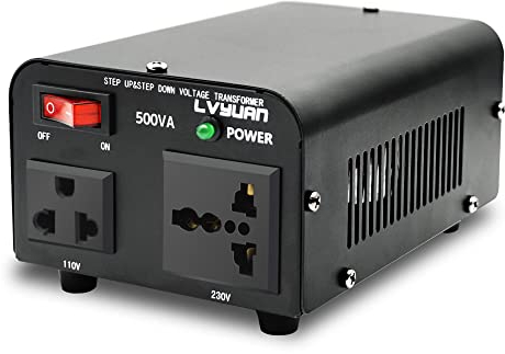 Yinleader 500W 230V bis 110V USA Spannungswandler Ringkern-Transformator 500VA - In: 110V oder 220V / Out: 110V und 220V