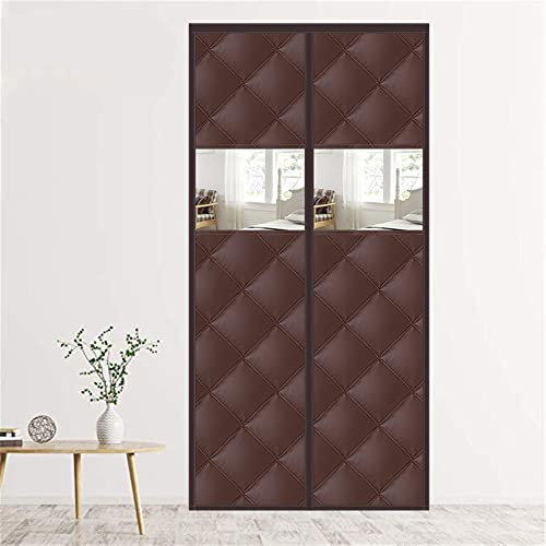 Liveinu Isolamento Termico Tenda Magnetica Per Porte Impermeabile Zanzariera Magnetica Con Ventana Thermo Per Camera Climatizzata Isolamento Acustico 80x190cm Caffè