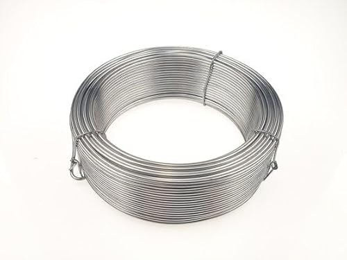 Garmix Filo di serraggio per recinzioni da giardino, rete metallica voliera (acciaio inox, 50 m, 2,0 mm)