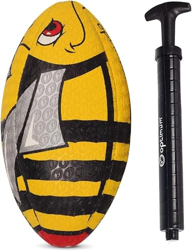 Optimum Stinger Rugby Ball - balanserad och responsiv för exakt hantering och spark av topppresterande rugbybollar - perfekt för träning och spel - 2-lagers 410 g boll - storlek 4 - med pump