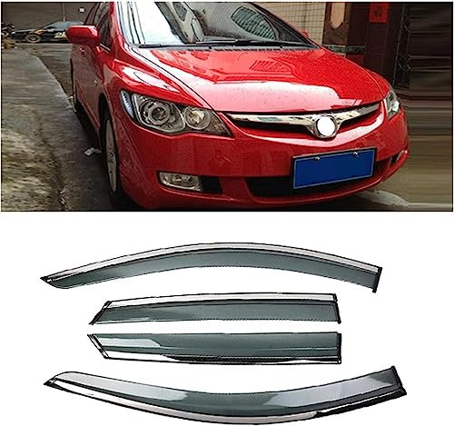 DIOTTI 4 Piezas Deflector Ventana Lateral para Civic 2009, Visera Ventana Lateral Coche Toldos Ventilación Visera Ventana Lateral