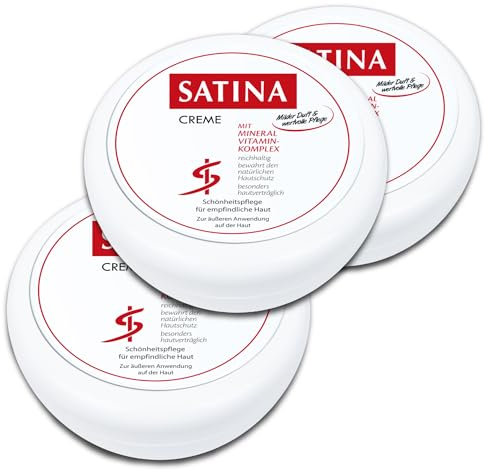 TopDeal Confezione da 3 creme SATINA 3 x 150 ml crema per la cura della pelle