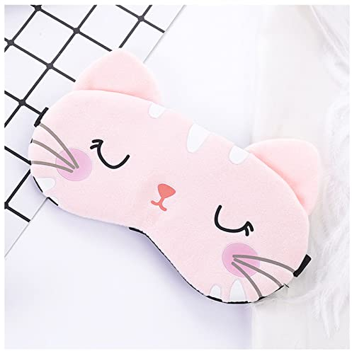 Schlafmaske Schlaf Augenmaske Eyeshade Baumwolle Katze Eyepatch Schlafmaske Nette Augenabdeckung Reisende Reste Augenband Schlafhilfe Augenägläubiger Augenmaske Schlafmaske(Size:Pink cat)