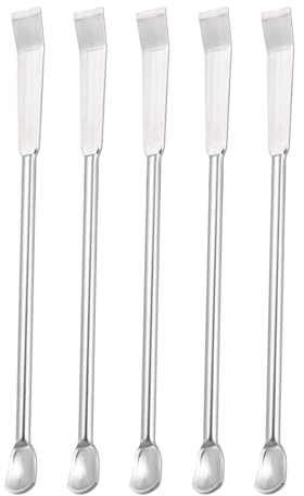 YOKIVE 5 Pcs Espátula De Laboratorio Acero Inoxidable 304 100mm/4 Pulgadas | Para Muestreo Mezcla Y Medición, Ideal Para Laboratorio