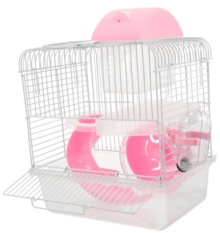 BESPORTBLE Hamsterkäfig Groß Doppeldeck Drahtkäfig Für Kleine Haustiere Atmungsaktiv Leichter Reinigung Stabiler Käfig Mit Viel Bewegungsraum Für Hamster Und Ratten