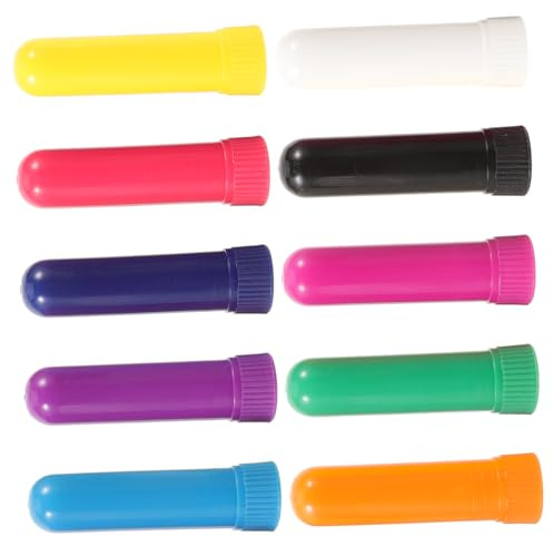 Healvian 10pcs Nasal Sticks Aromatherapy Inhalers for Essential Oils Use During Meditation