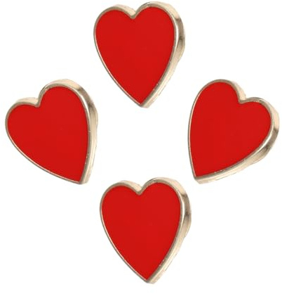 BESPORTBLE Herzförmige Broschen 4 Stück Rot Aus Legierung Kreative Brustnadeln Für Valentinstag Kleidung Taschen Und Partys