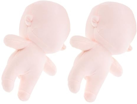 Sosoport 2stücke Plüschpuppe Kleines Spielzeug Zum Anziehen Weicher Körper Süße Kinderpuppe DIY-Material Handgefertigte Puppe