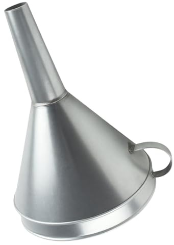 Anwicar Aluminiumtrichter mit Sieb und Griff Silber Ø 17 cm gerade | Robuster Metalltrichter für Wasser, Öl und Kraftstoff; mit Griff und Sieb für kontrolliertes Einfüllen