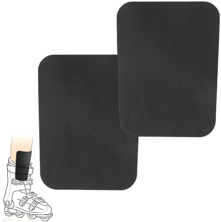 Fukaisu 4pzs Protectores Tibiales Snowboard, 16,5x12,7cm Cortables Protectores Tibiales Esquí Espuma Engrosada 5mm Forro Bota Esquí para Snowboard Deportes Protección contra Impactos (Negro)