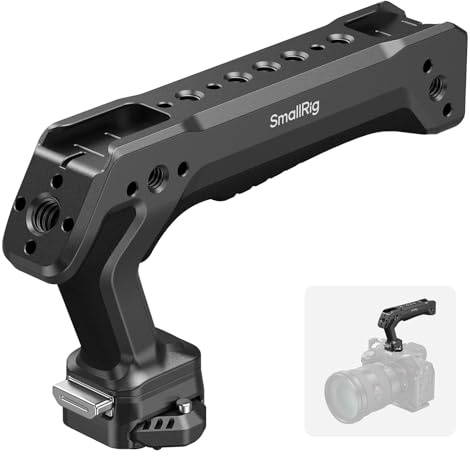 SMALLRIG Quick Release Top Handle, Dual-Direction & Compatible QR-Slide NATO Rail for ARRI with 1/4-20 Screw, Ergonomic Design,15kg Max. Load,Built-in Multiple Mounting Points,HawkLock H21-5632