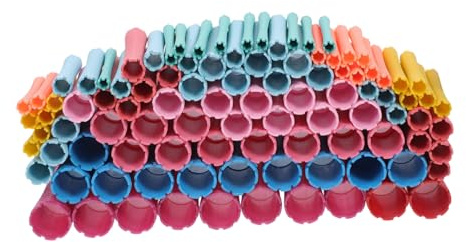 ABOOFAN 100pcs Salon Perm Rods Hair Rollers 10 Sizes Curly Hair Tool Heat-resistant Perm Sticks Professional Hairdressing Supplies for Women