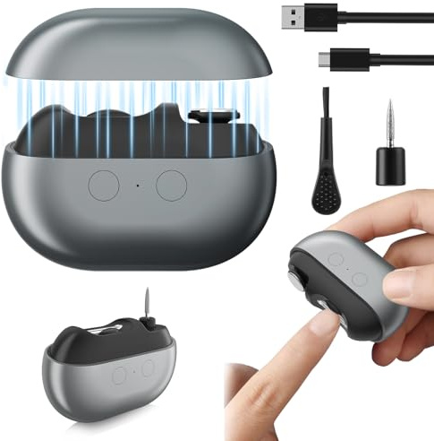 Elektrischer Nagelknipser, 3-In-1 Elektrische Nagelfeile Mit Beleuchtung Zwei Geschwindigkeitsstufen Electric Nail Clipper Mit AuffangbehäLter, Geeignet füR Kinder, Erwachsene und Senioren
