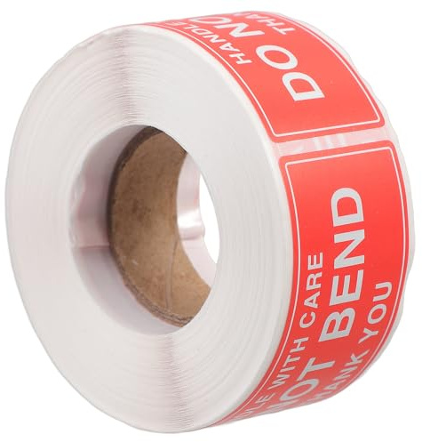 Veemoon Étiquettes Autocollantes Avertissement Handle With Care et Do Not Bend pour Expédition Autocollants par Autocollants Amovibles et Résistants pour Emballage Fragile Compatibles