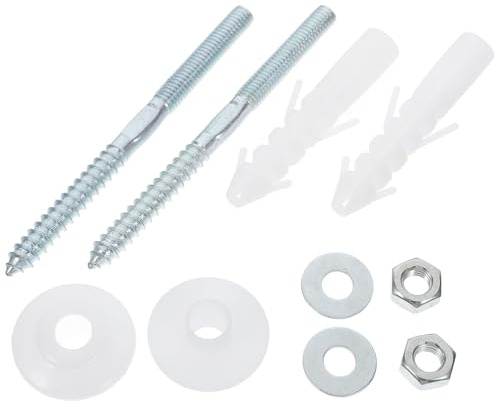 FOMIYES Wall Mounted Washbasin Fixing Screw Kit with Bolts Washers Nuts Universal Basin Mounting Hardware for Bathroom Sink Installation and Leak Prevention