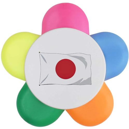 Azeeda 'Japan Flag' Flower Shape Highlighter Pen (HL00046615)