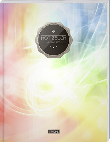 TULPE Punktraster Notizbuch A4 „C022 Zeitreisen“ (140+ Seiten, Vintage Softcover, Punktkariertes Papier - Bullet Journal, Dickes Notizheft, Skizzenbuch, Tagebuch, Gepunktete Seiten, Dot Grid Notebook)