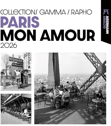 Paris, mon amour Kalender 2026 | Stilvoller Frankreich-Kalender im großen Hochformat (48x54 cm) | Analog-Fotografie für Nostalgiefans