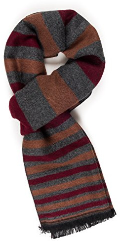 MELIFLUOS DESIGNED IN SPAIN Bufandas de Hombre de Rayas y Casillas Gris Elegante Diseño Español 100% Viscosa (TA04-18)