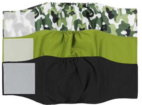 Hisprout männliche Hundewindeln Wiederverwendbare waschbare haltbare saugfähige Stoff-Hündchen-Windel-Hosen(DDMM01)