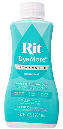 Rit DyeMore Single Bottle 7 Oz. Synthetic Liquid Fiber Dye for Clothing, Décor, and Crafts – Tropical Teal