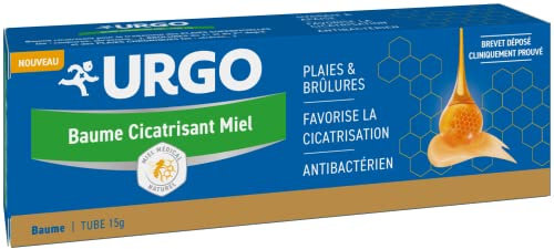 Urgo - Bálsamo Cicatrizante con Miel - Quemaduras y Heridas Superficiales - Tubo de 15 gramos