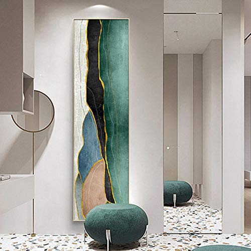 Rumlly Moderno e minimalista astratto tela dipinto corridoio galleria grande formato geometrico poster e stampa pittura decorazione striscia verticale 20x80 cm senza cornice