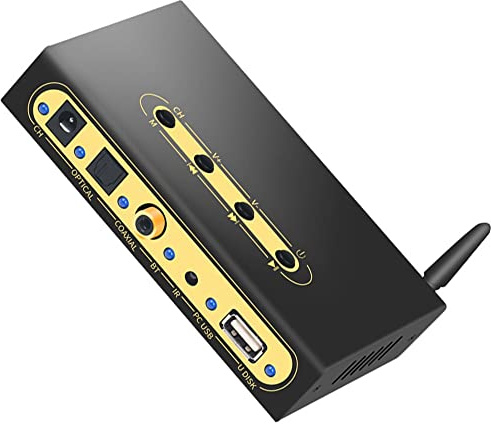 5.1CH Convertisseur Audio Décodeur DTS HD Dolby Atmos Fibre Optique ARC Coaxial HDMI U-Disk Transmission Bluetooth 5.0 pour Lecteur Blu-ray PS Décodeur Ordinateur Périphériques Source