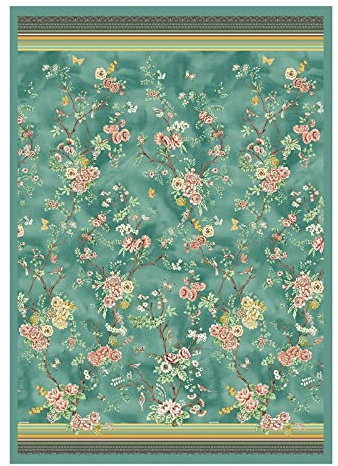 Bassetti Plaid Pallanza V2 aus Baumwolle Mako-Satin in der Farbe Grün, Maße: 180cm x 250cm, 9324118