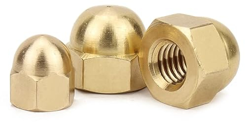 Zubehör Messing-Hutmutter M4 M5 M6 M8 M10 M12 M14 M16 M20 Messing-Kuppelkopfmutter/Dekorationsmutter/Schutzabdeckungsmutter DIN1587 (Size : M4 (40pcs))
