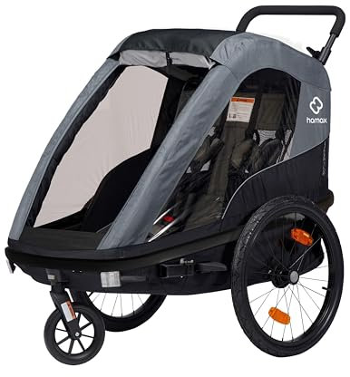 Hamax Avenida Twin Kinderfahrradanhänger blau Twin