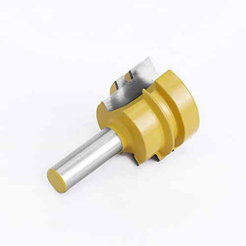 1 fresadora de juntas de pegamento de 12 mm y 12,7 mm, vástago de 1/2 pulgada, para cincel reversible de carpintería de madera